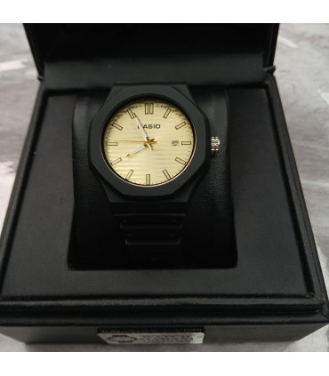 ساعت جیشاک مدل کاسیو بند مشکی صفحه زرد کد 448