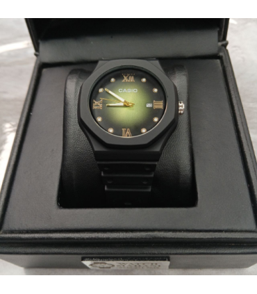 ساعت جیشاک مدل کاسیو صفحه مشکی-سبز کد 449