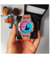 ساعت جیشاک G-SHOCK مدل۲۱۰۰ کریستالی رنگین کمانی گلبهی