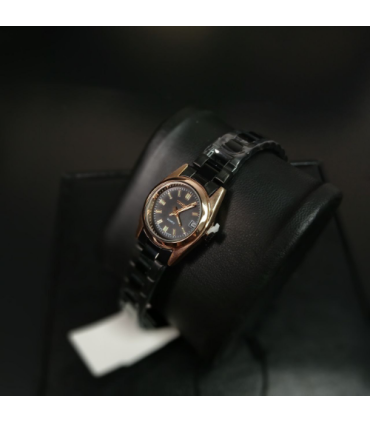 ساعت مدل سیکو زنانه بند مشکی صفحه مشکی کد 536