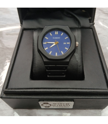 ساعت جیشاک مدل کاسیو بند مشکی صفحه آبی کد 446